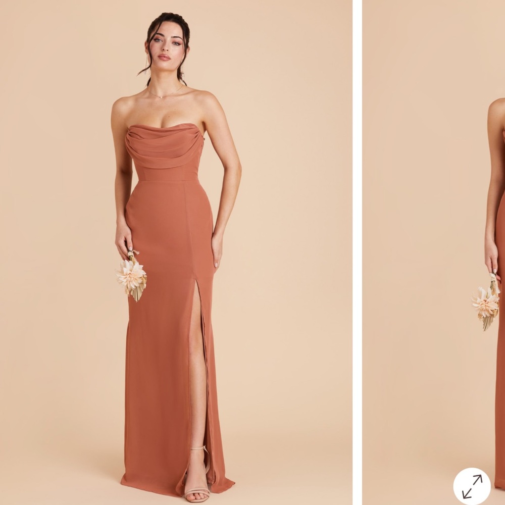 BIRDY GREY BRIDESMAID DRESS MIRA CHIFFON/TERRACOTTA
